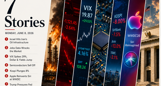 Israel Hits Iran's Oil Infrastructure, Jobs Data Wrecks the Market and Apple Reinvents Siri: 7 Stories for Monday
