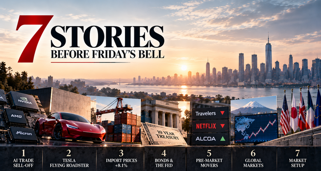 Tesla Unveils a Flying Roadster, Import Prices Jump 8.1%, CoreWeave Slips Again and Warsh Keeps the Fed Guessing: 7 Reads Before Friday's Bell