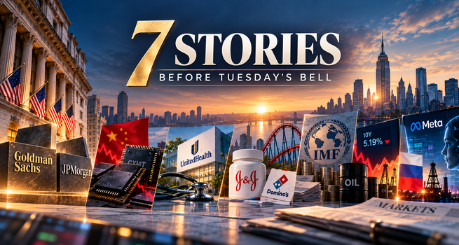 Goldman Jumps and JPMorgan Misses as Banks Open Earnings, Memory Chips Slide on CXMT Threat, UnitedHealth Raises Outlook and IMF Warns on Bond Yields: 7 Reads Before Tuesday's Bell