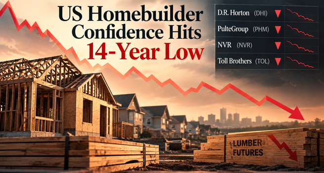 US Homebuilder Confidence Hits 14-Year Low, Dragging Down Stocks and Lumber Futures