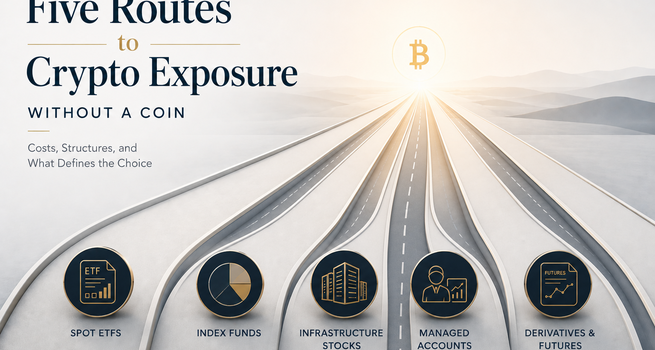 Five Routes to Crypto Exposure Without a Coin: Costs, Structures, and What Defines the Choice