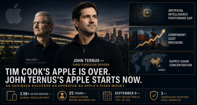 Tim Cook's Apple Is Over. John Ternus's Apple Starts Now.