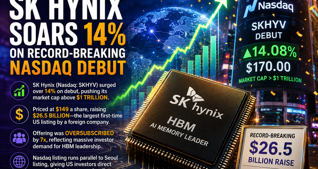Why SK Hynix (Nasdaq: SKHYV) Stock Surged 14% on Its Record-Breaking Nasdaq Debut