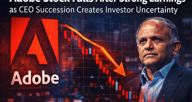 Adobe Stock Falls After Strong Earnings as CEO Succession Creates Investor Uncertainty