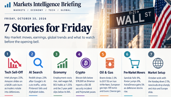 Intel Plunges 23%, Amazon Slides on a $42 Billion Cash Burn, Nasdaq Futures Fall 2.6% and Binance Reports a $6.3 Billion Hack: 7 Reads Before Friday's Bell