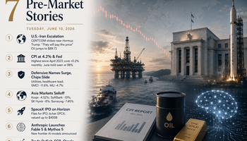 U.S.-Iran Escalates, CPI Hits Three-Year High and Defensive Names Surge as Chips Slide: 7 Stories Before Wednesday's Bell